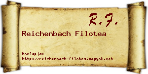 Reichenbach Filotea névjegykártya